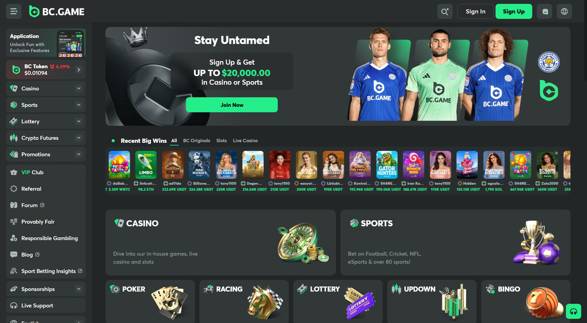 3. BC.Game - Strong Ethereum Casino Value